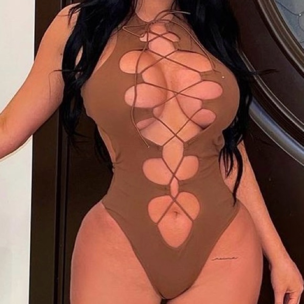 Brown bodysuit size medium